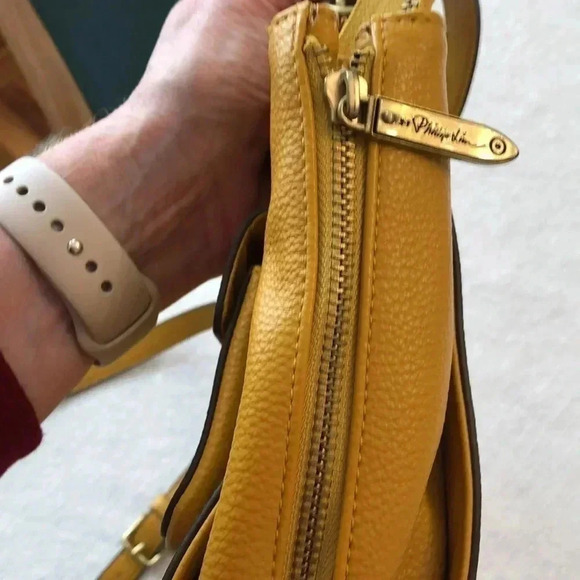 3-1 Philip Lim for Target yellow faux leather handbag with crossbody strap. - Picture 7 of 12